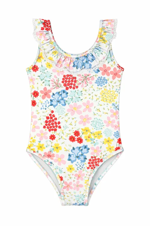 Ruffle Lace Trim Swimsuit by Sunburnt