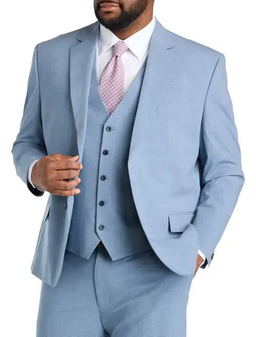 Jacket-Relaxer Micro Check Suit Jacket by Oak Hill by DXL