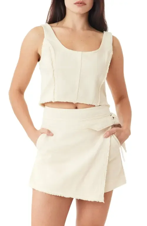 Fray Crop Denim Tank by Habitual