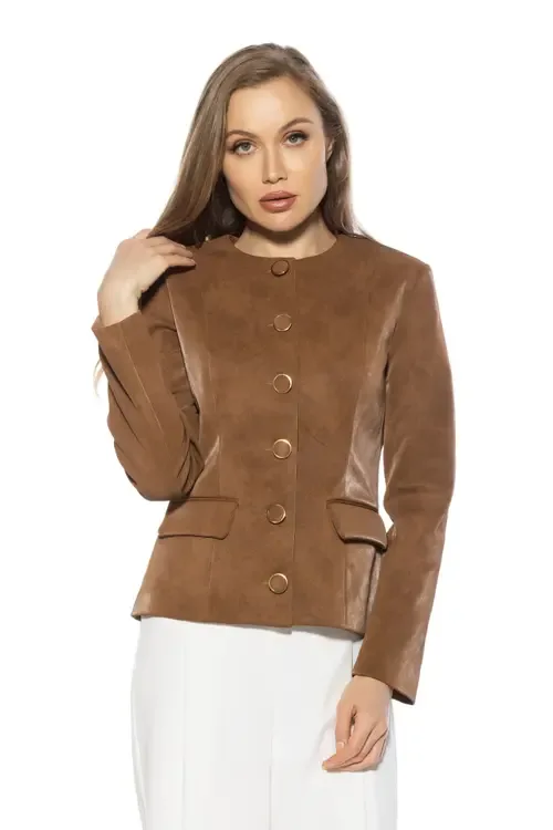 Brivan Crewneck Classic Blazer by Alexia Admor