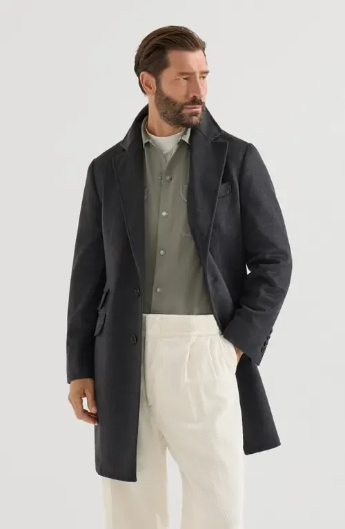 Lightweight Virgin Wool Cloth Coat by Brunello Cucinelli