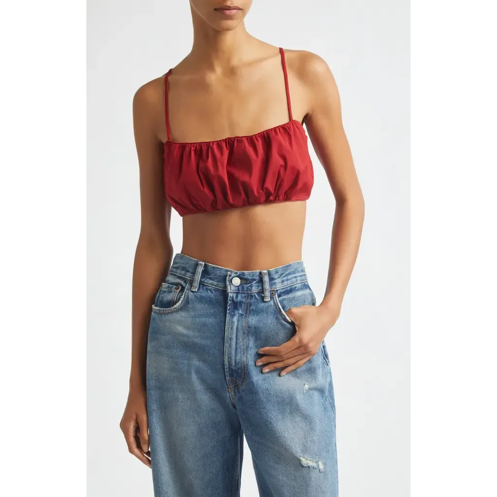 Fiore Stretch Cotton Bralette Top by STAUD