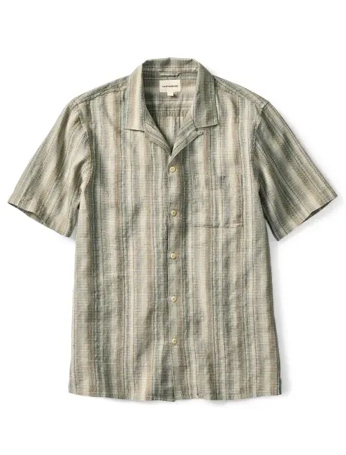 Linen-Blend Camp Shirt by Lucky Brand Jeans