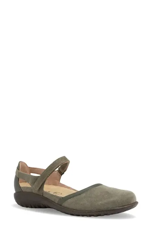 Tekapo Mary Jane in Hunter Green Suede Combo by Naot