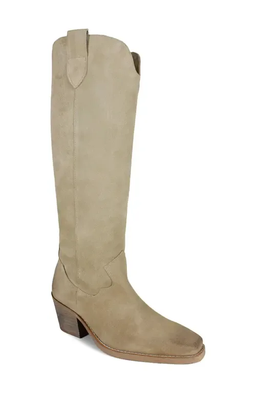 Bangor Western Boot in Sand Suede by ZIGI