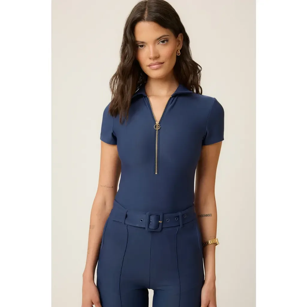 Zip Front Smoothing Bodysuit by Goldie Byrd