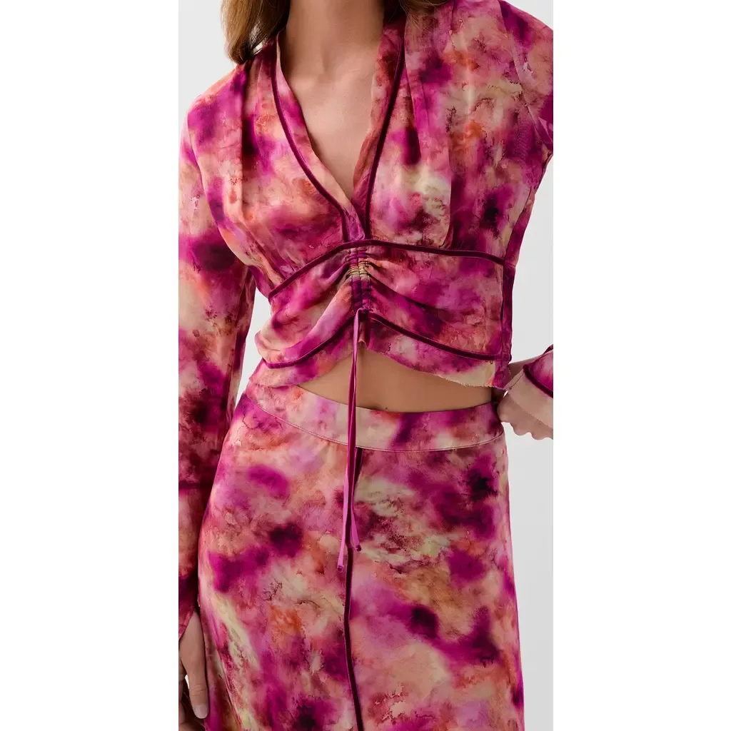 Tie Velvet Print Shirt by Scalpers