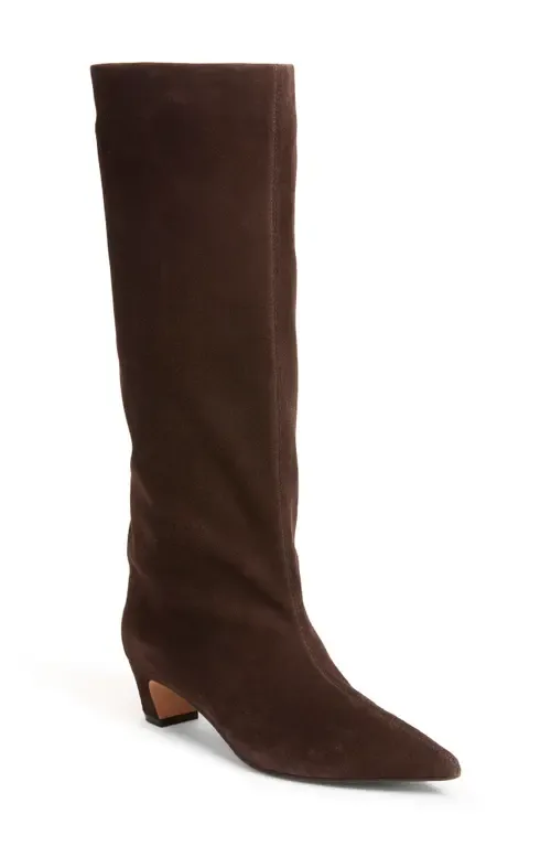 Brax Pointed Toe Boot in Black Leather