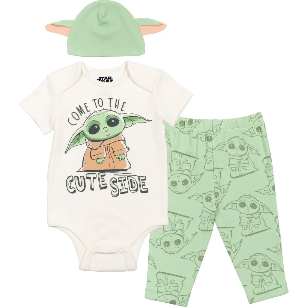 The Mandalorian Grogu Cosplay 3-Piece Bodysuit and Pants Set by Star Wars
