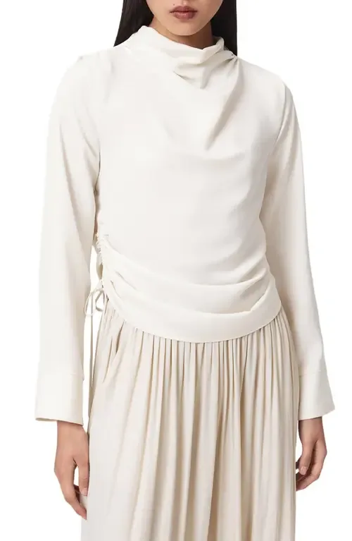 Leslie Cowl Neck Long Sleeve Top by AllSaints