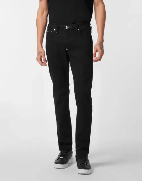 Denim Trousers Super Straight Cut Skulls by PHILIPP PLEIN