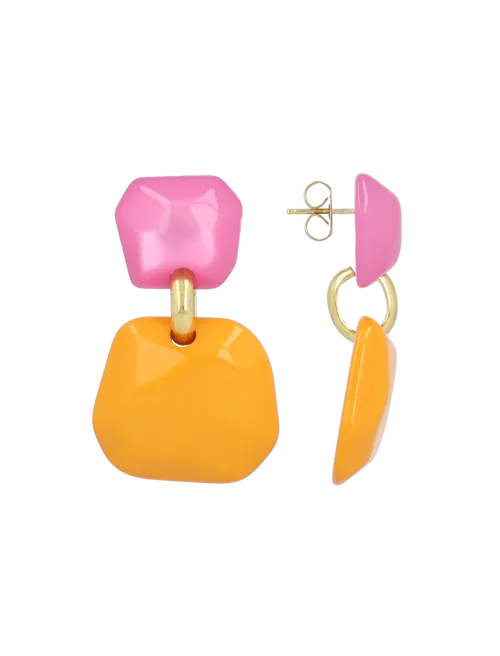 Resin Double Statement Earrings by LOTT.gioielli