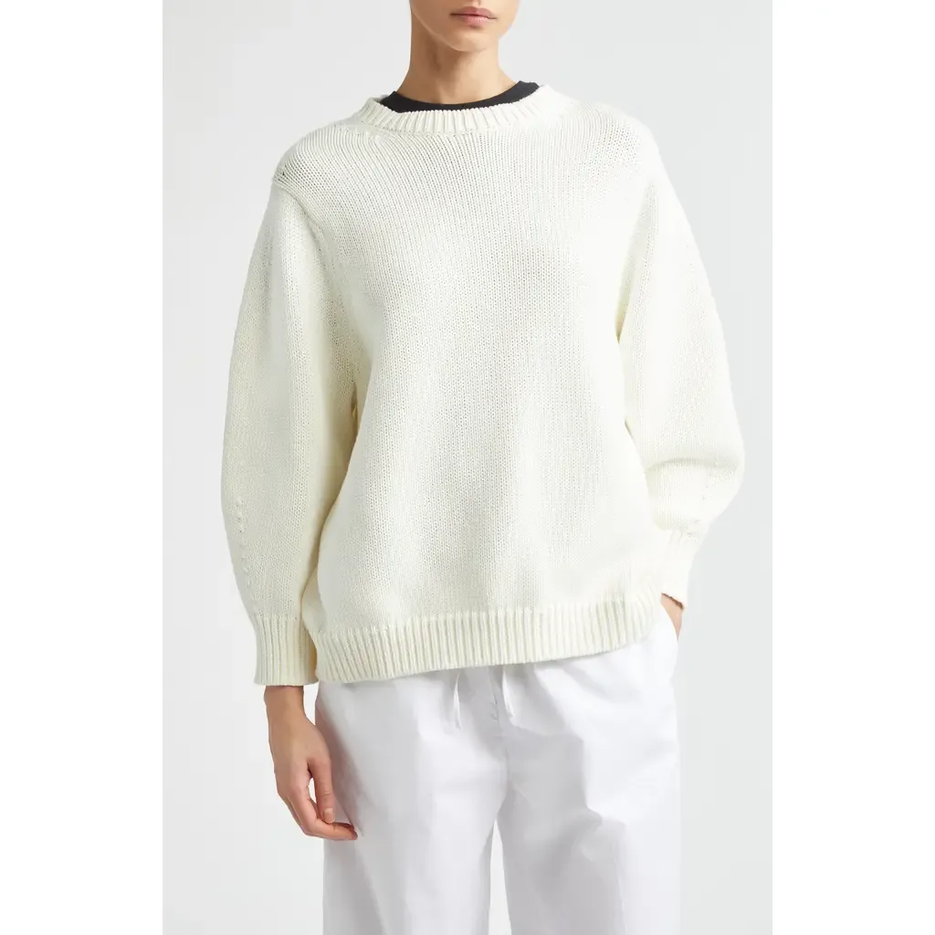 Oversize Organic Cotton Sweater by TOTEME