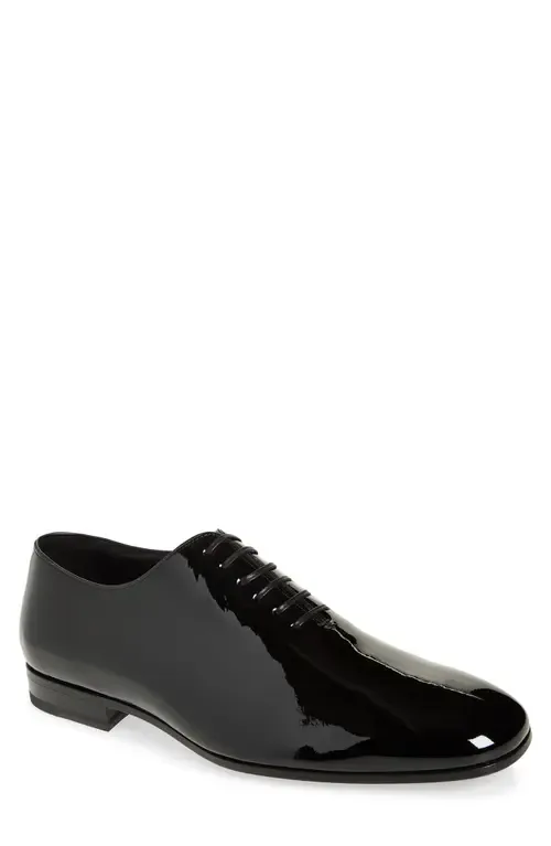 Astro Patent Leather Wholecut Shoe by FERRAGAMO