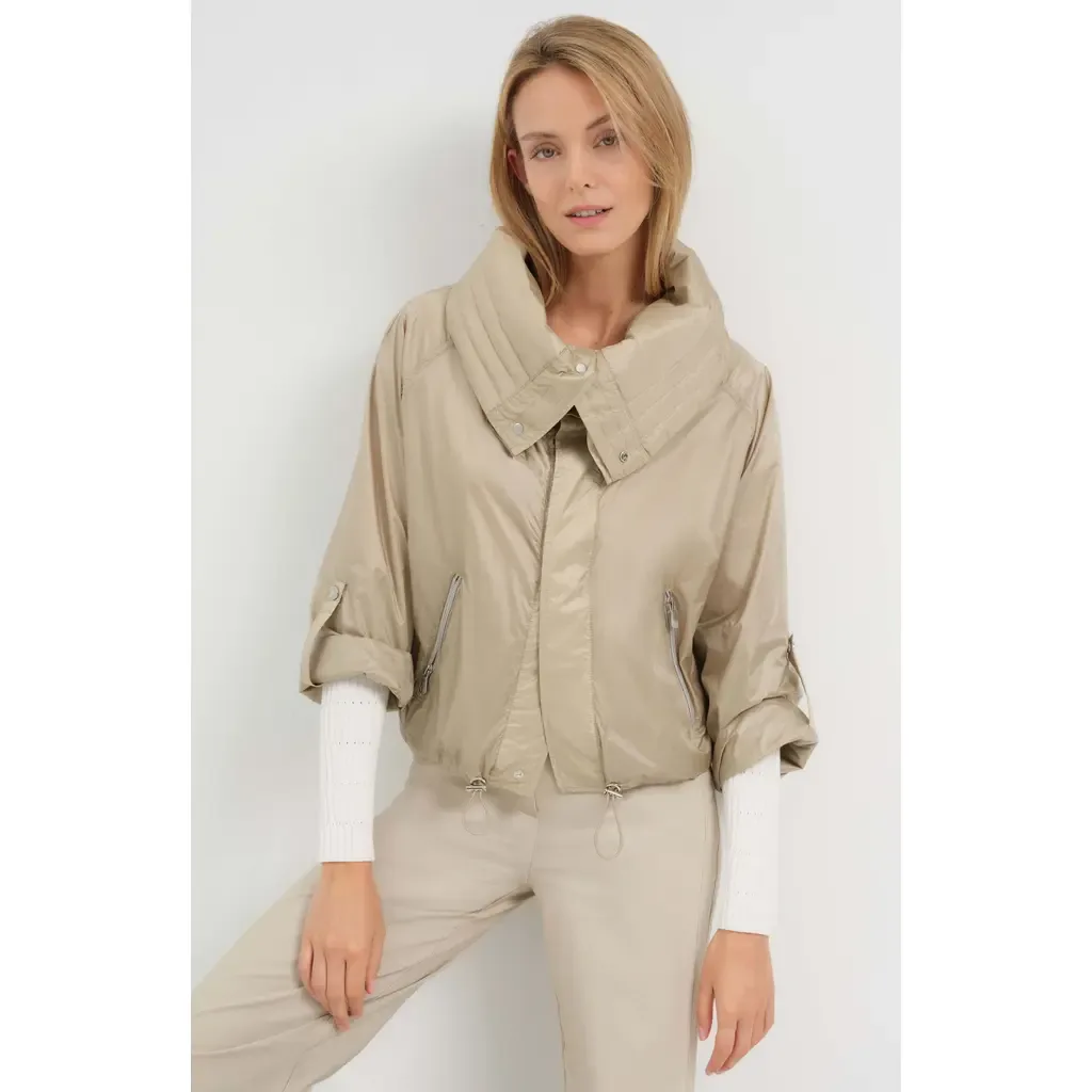 Casey Cropped Windbreaker with Oversized Lapel by Anatomie