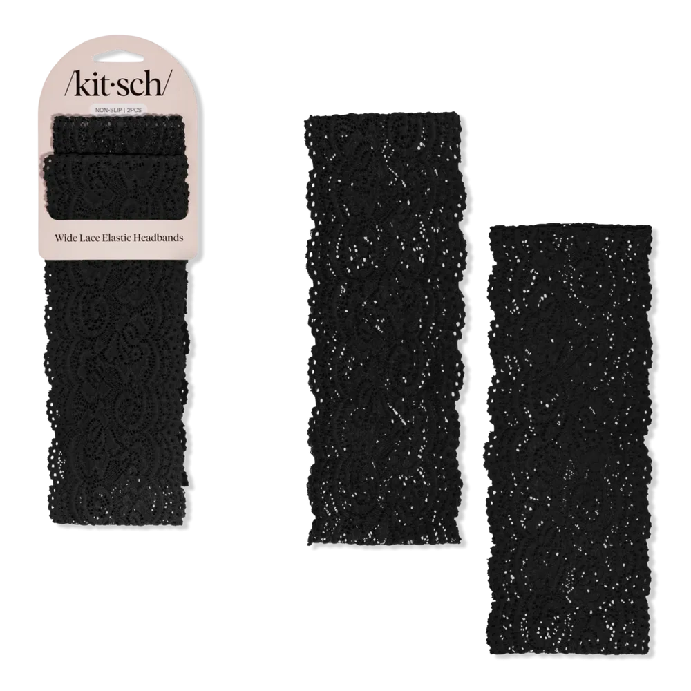 Wide Lace Elastic Headbands Set by Kitsch