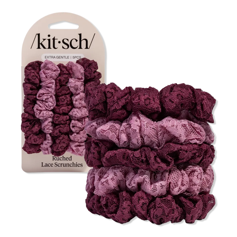 Ruched Lace Scrunchies Set by Kitsch
