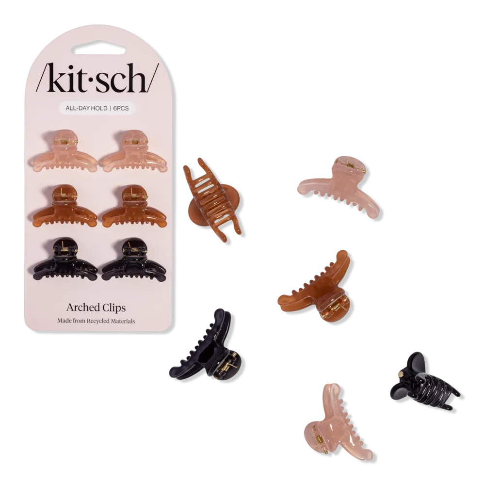 Recycled Plastic Mini Arched Clips Set by Kitsch