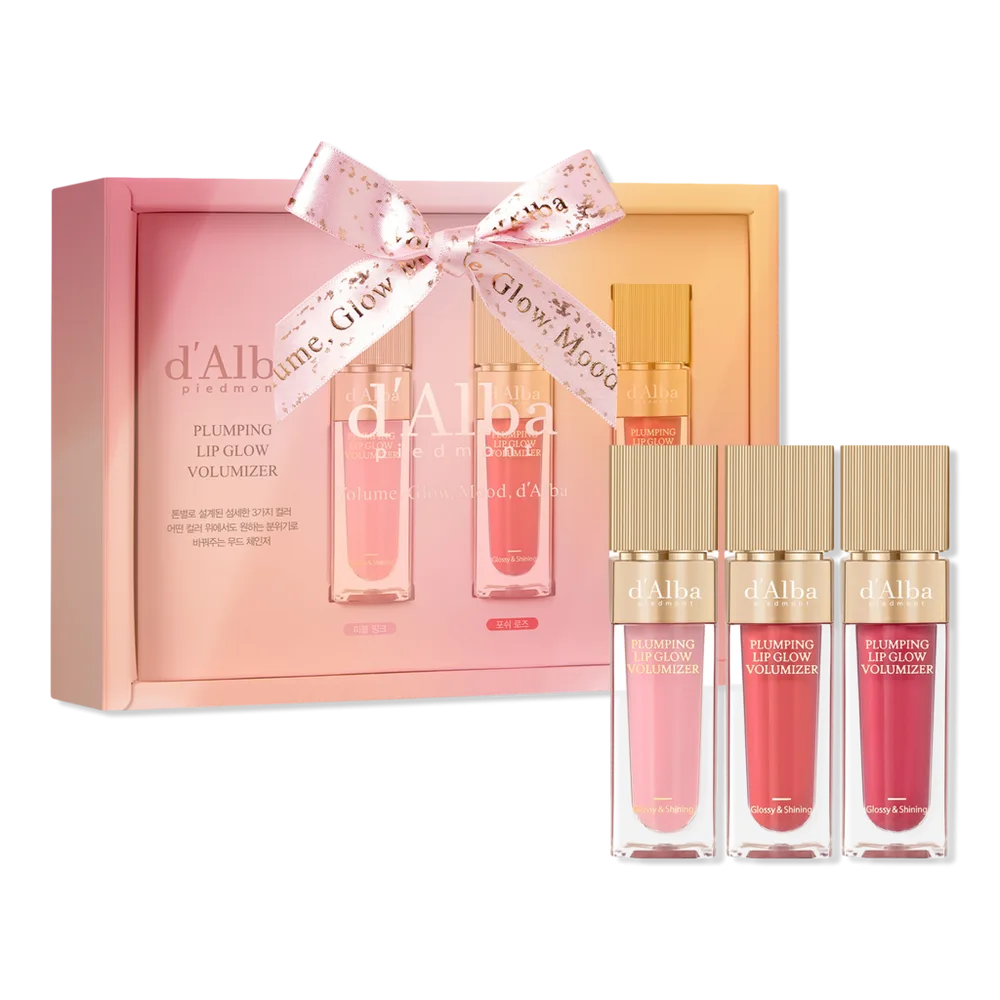 Plumping Lip Volumizer & Glow Gloss 3 Color Set by d'Alba Piedmont