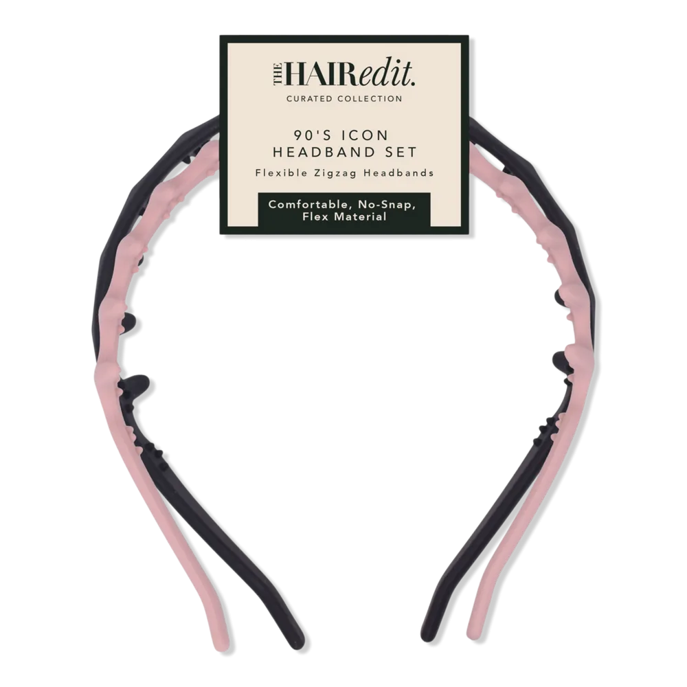 90's Icon Flexible Zig Zag Headband Set by The Hair Edit
