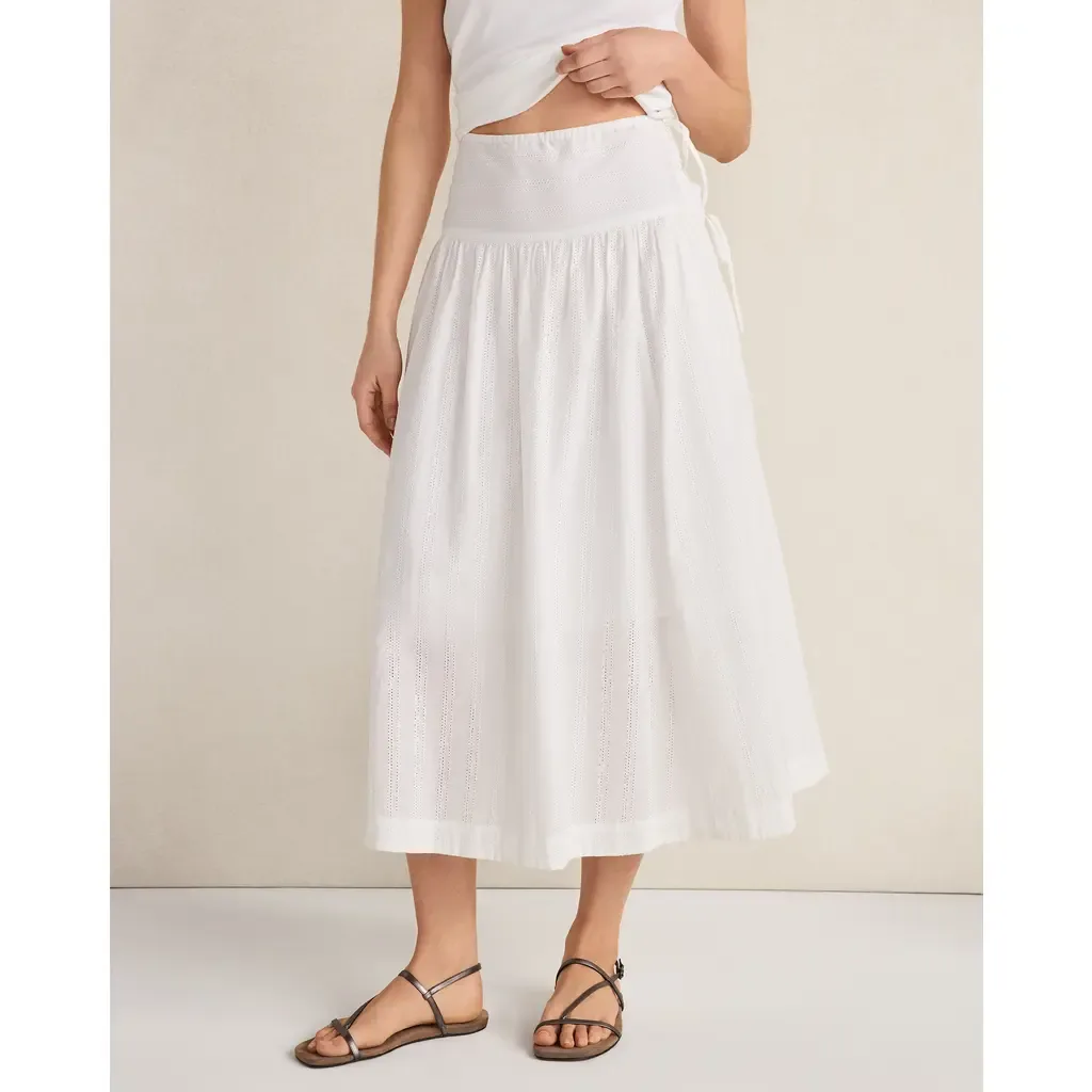 Organic Cotton Eyelet Drop Waist Skirt by Haven Well Within