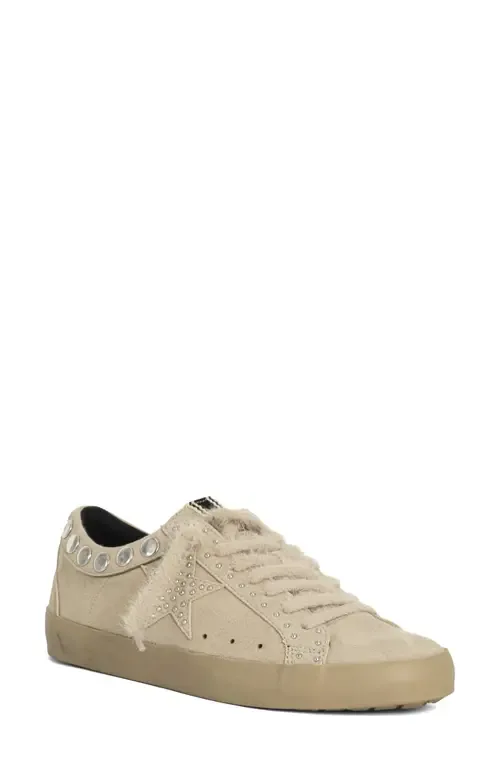 Pandora Studded Low Top Sneaker in Light Grey Suede by SHUSHOP