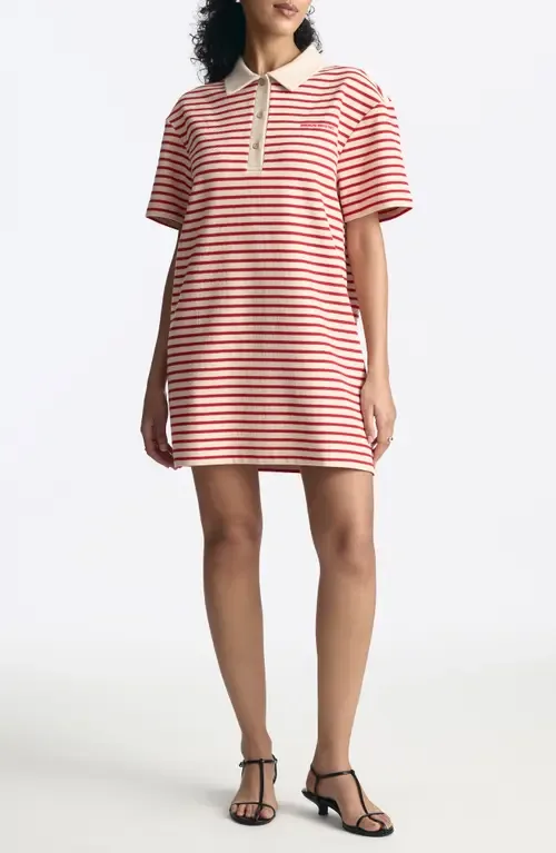 Short Sleeve Cotton Blend Polo Dress by Brooklyn Industries