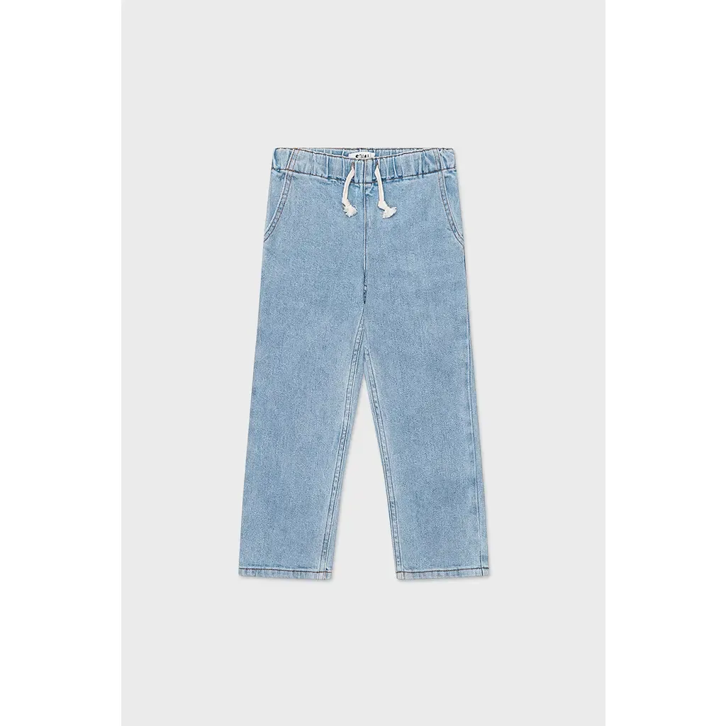 Organic Cotton Drawstring Straight Leg Jean by SOW Kids
