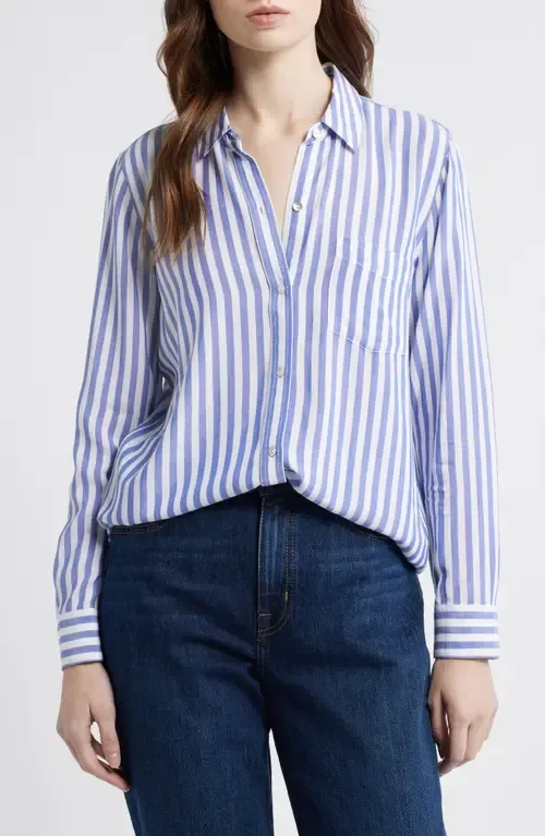 Wren Stripe Button-Up Shirt by Rails