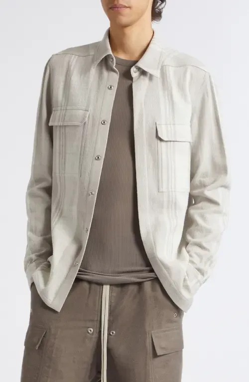 Cotton & Wool Overshirt by Rick Owens