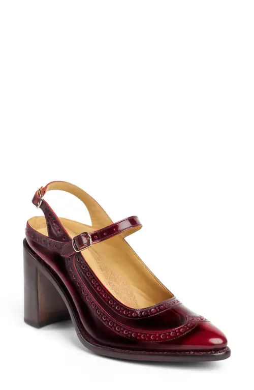 Mrs. Russel Leather Slingback Mary Jane Pump by THE OFFICE OF US
