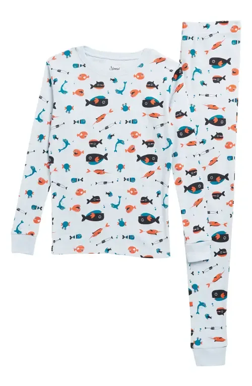 Cotton Two-Piece Printed Pajamas, Animals & Characters by Leveret