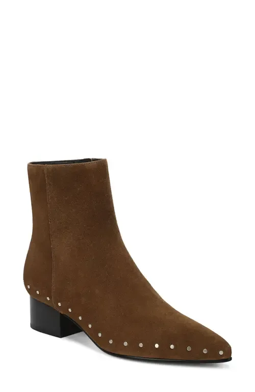 August Pointed Toe Leather Bootie by Vince