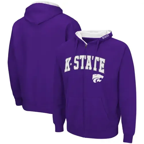 Colosseum Purple Kansas State Wildcats Arch & Logo 3.0 Full-Zip Hoodie by COLOSSEUM