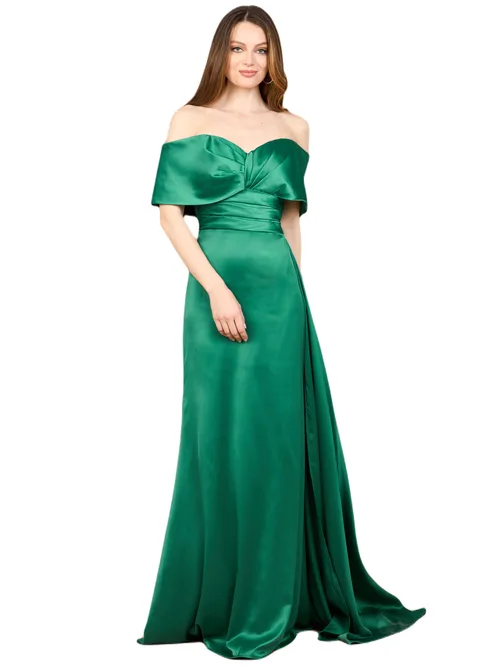 Off Shoulder Satin Dress
