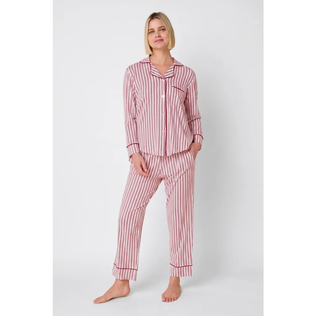 Striped Pima Knit Pajama Set by The Cat's Pajamas