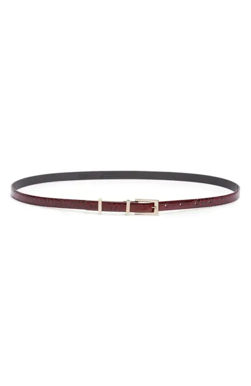 Croc Embossed Patent Leather Skinny Belt by TOM FORD
