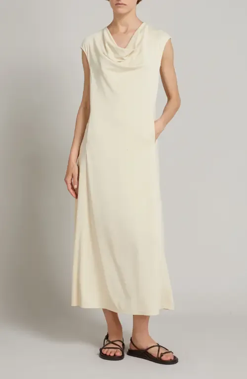 Vetusta Cowl Neck Jersey A-Line Midi Dress by MM by Max Mara