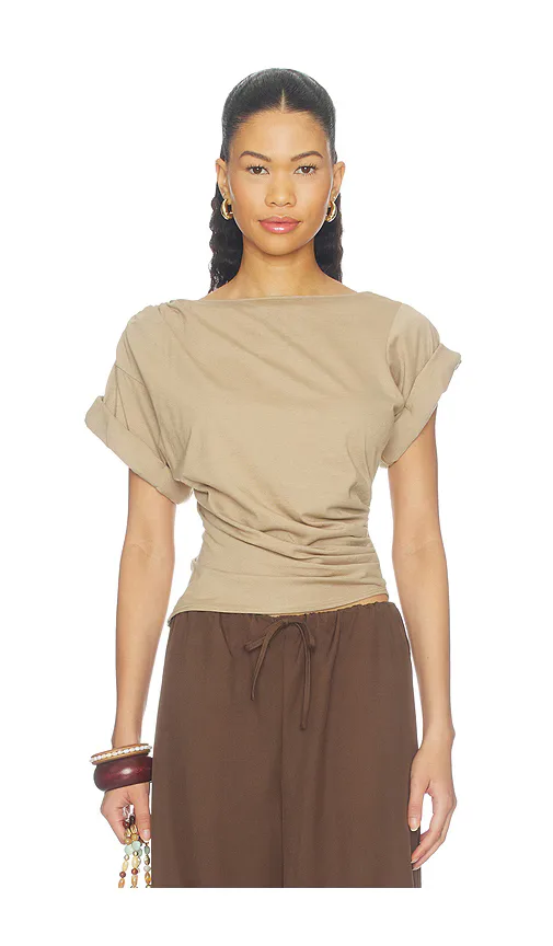 Francine Pleated Short Sleeve T-Shirt