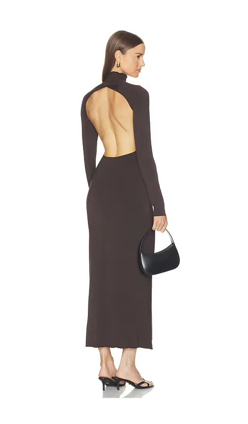 Lenny Open Back Jersey Maxi Dress