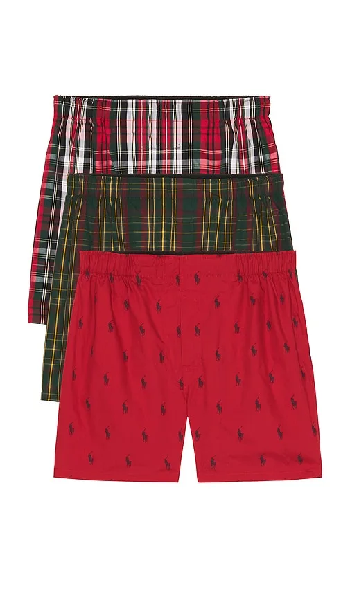 Classic Fit Cotton 3 Pack Woven Boxers by Polo Ralph Lauren