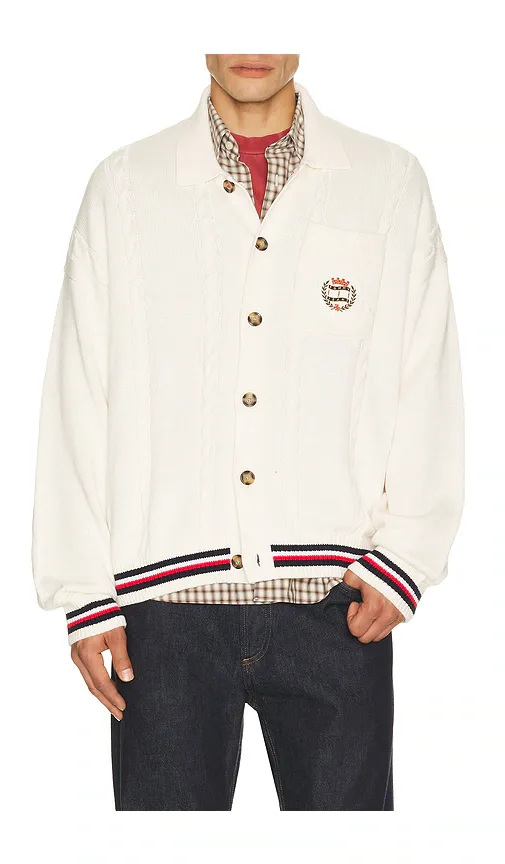 Relaxed Cable Knitted Cardigan by Tommy Jeans