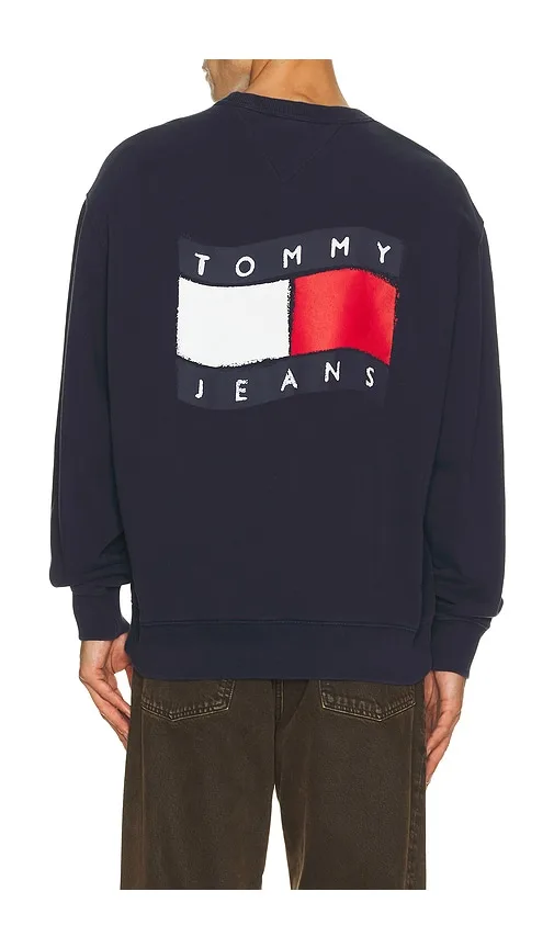 Relaxed Wavy Flag Sweatshirt by Tommy Jeans
