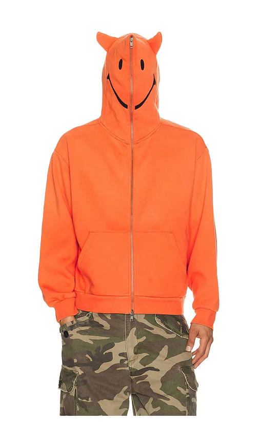 Smiley Devil Full Zip Hoodie by Market