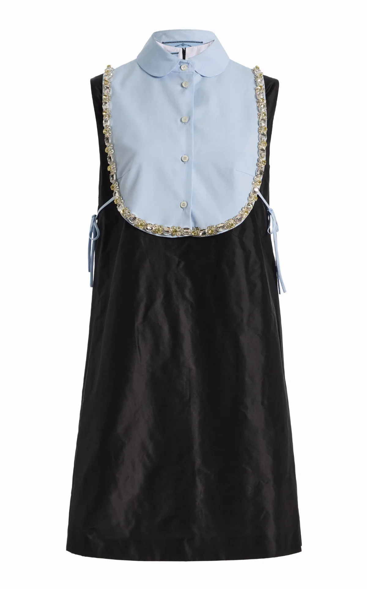 Embellished Silk Mini Dress by Prada