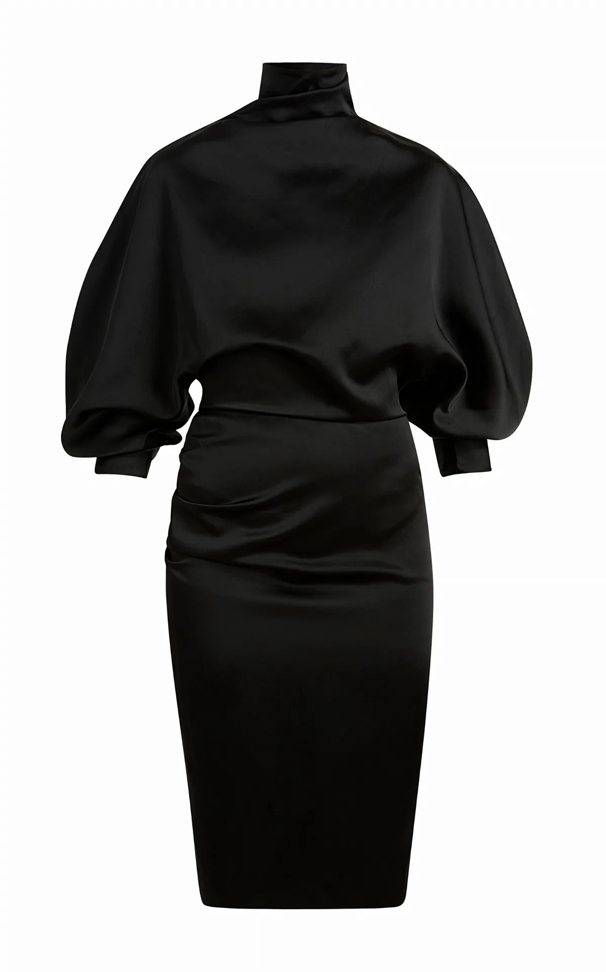 Harlin Crushed Satin Midi Dress