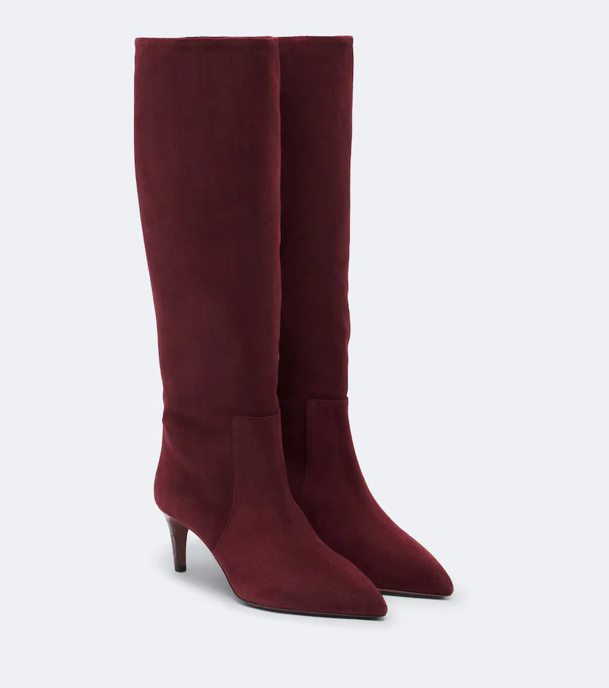 Stiletto Suede Knee-High Boots by Paris Texas