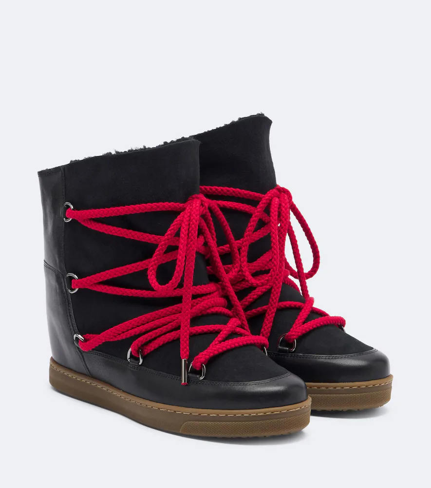 Nowles Leather and Suede Snow Boots by Isabel Marant