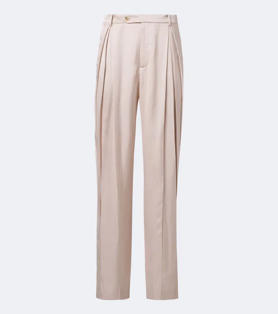 Pleated Straight Pants by Valentino