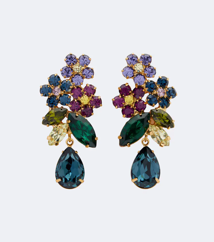Bouquet Embellished Drop Earrings by Jennifer Behr